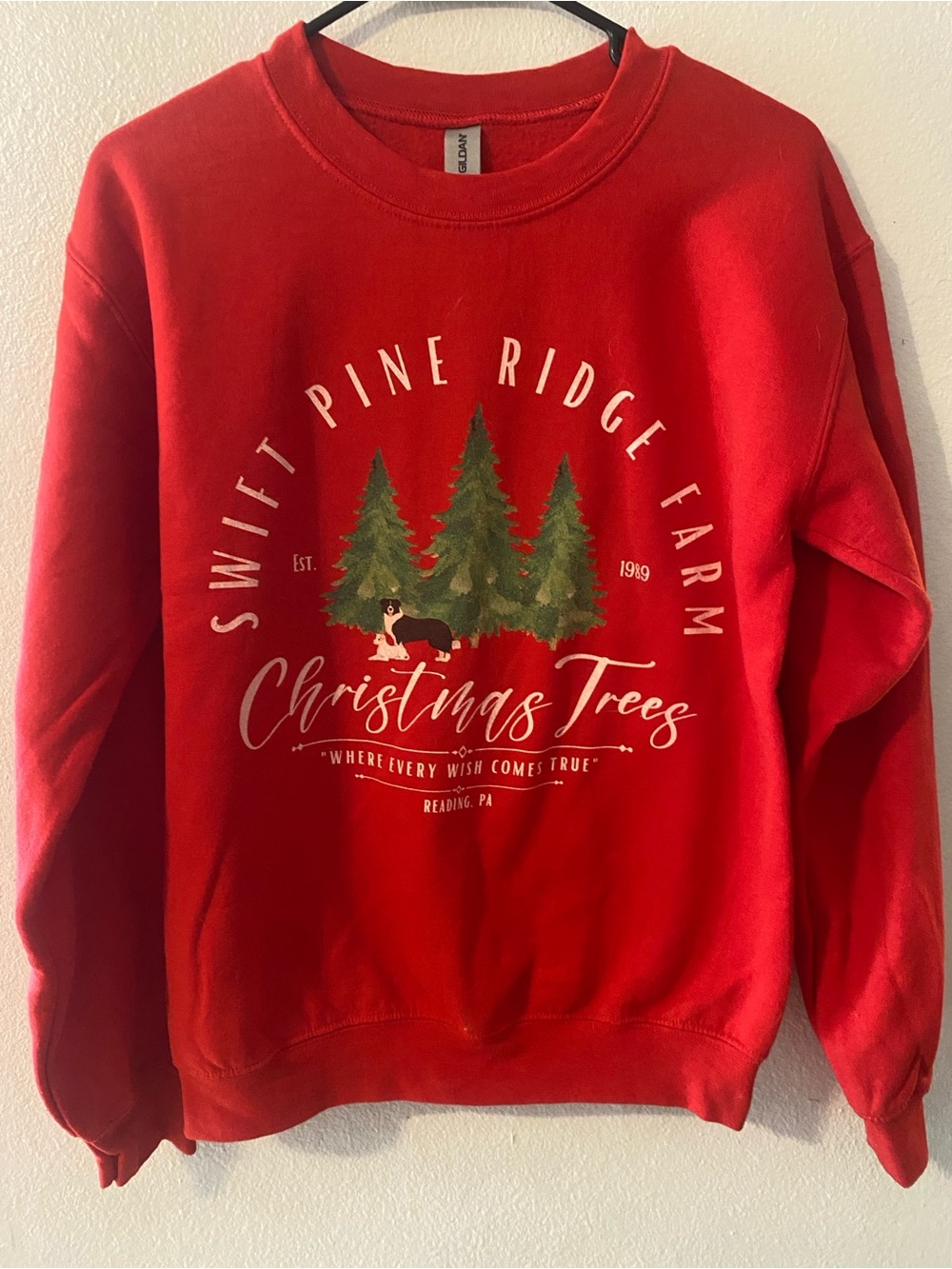 Taylor Swift Unofficial Red Christmas Tree Farm Sweatshirt